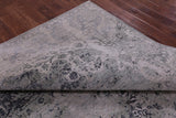 Grey Persian Fine Serapi Hand Knotted Wool & Silk Rug - 8' 10" X 12' 1" - Golden Nile