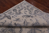 SUPER SALE Ivory Persian Tabriz Hand Knotted Wool & Silk Rug - 6' 0" X 9' 3"