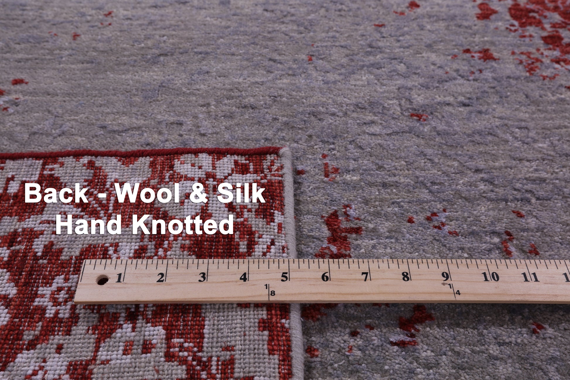 Abstract Contemporary Hand Knotted Wool & Silk Rug - 6' 0" X 8' 11" - Golden Nile