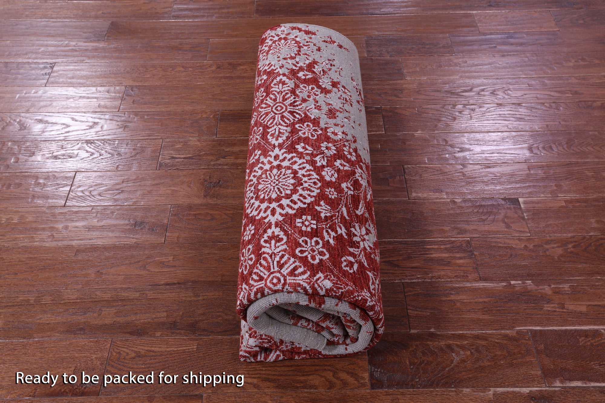 Abstract Contemporary Hand Knotted Wool & Silk Rug - 6' 0" X 8' 11" - Golden Nile