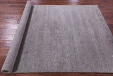Grey Contemporary Hand Knotted Wool & Silk Rug - 4' 10" X 7' 9" - Golden Nile