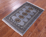 Bokhara Hand Knotted Wool Rug - 2' 0" X 3' 1" - Golden Nile