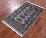 Bokhara Hand Knotted Wool Rug - 2' 0" X 3' 3" - Golden Nile