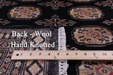 Black Bokhara Handmade Wool Rug - 2' 7" X 4' 1" - Golden Nile