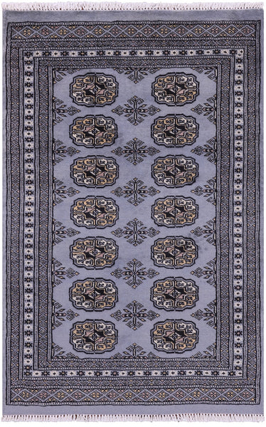 Bokhara Hand Knotted Wool Rug - 2' 7" X 4' 0" - Golden Nile