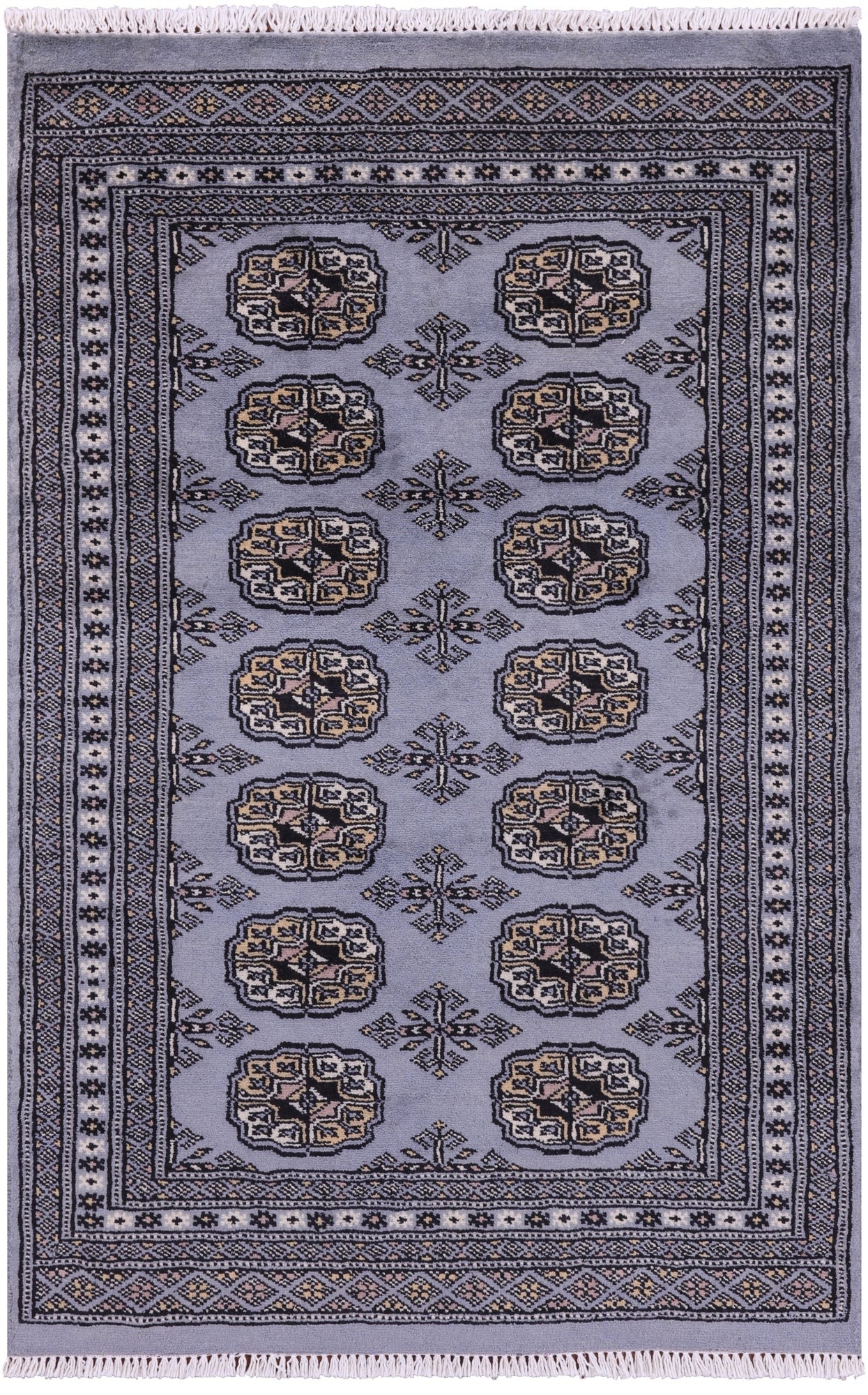 Bokhara Hand Knotted Wool Rug - 2' 7" X 4' 0" - Golden Nile