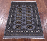 Bokhara Hand Knotted Wool Rug - 2' 7" X 4' 0" - Golden Nile