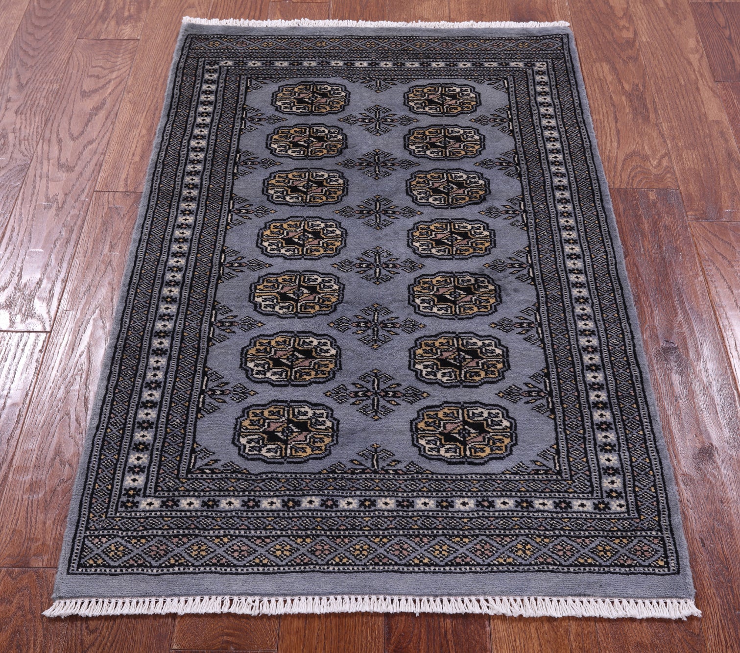 Bokhara Hand Knotted Wool Rug - 2' 7" X 4' 0" - Golden Nile