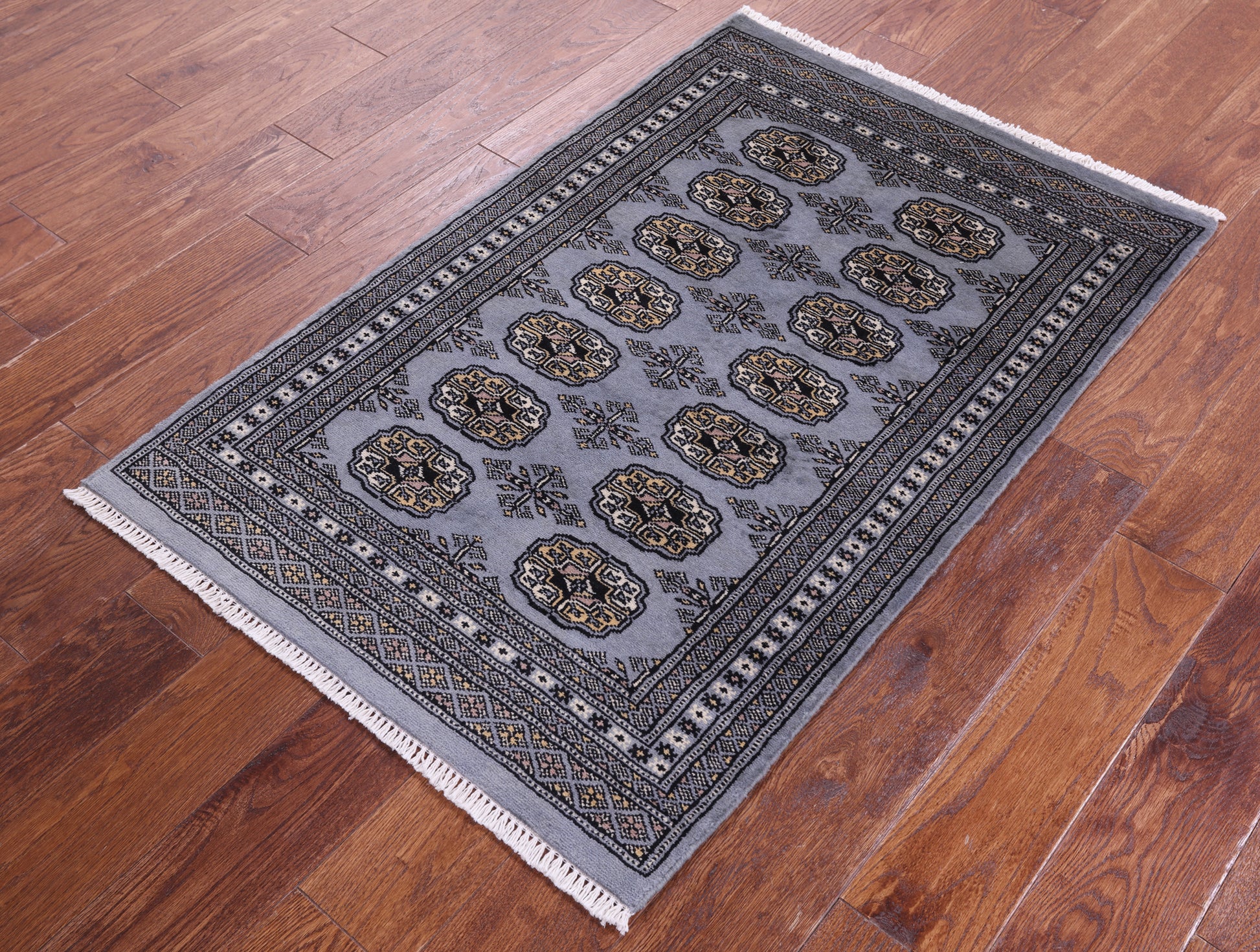 Bokhara Hand Knotted Wool Rug - 2' 7" X 4' 0" - Golden Nile