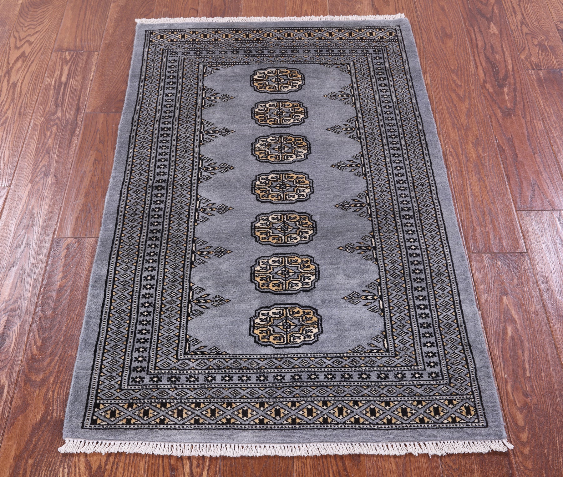 Bokhara Hand Knotted Wool Rug - 2' 6" X 4' 1" - Golden Nile