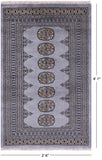 Bokhara Hand Knotted Wool Rug - 2' 6" X 4' 1" - Golden Nile