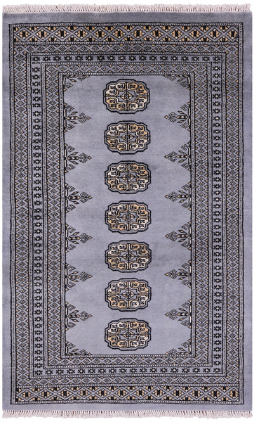 Bokhara Hand Knotted Wool Rug - 2' 6" X 4' 1" - Golden Nile