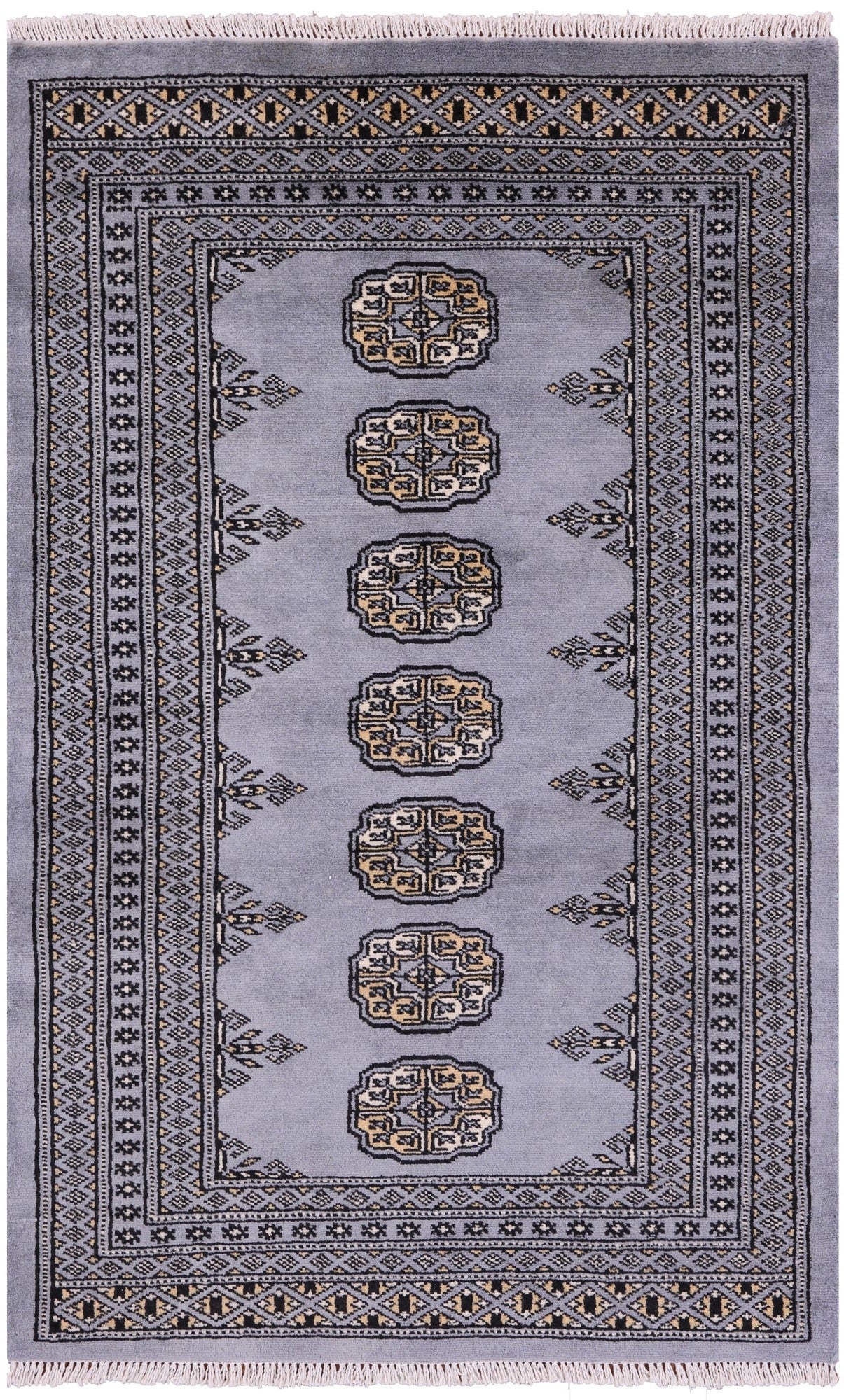 Bokhara Hand Knotted Wool Rug - 2' 6" X 4' 1" - Golden Nile