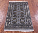 Bokhara Hand Knotted Wool Rug - 2' 7" X 4' 2" - Golden Nile