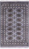 Bokhara Hand Knotted Wool Rug - 2' 7" X 4' 2" - Golden Nile