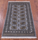 Bokhara Hand Knotted Wool Rug - 2' 6" X 4' 2" - Golden Nile