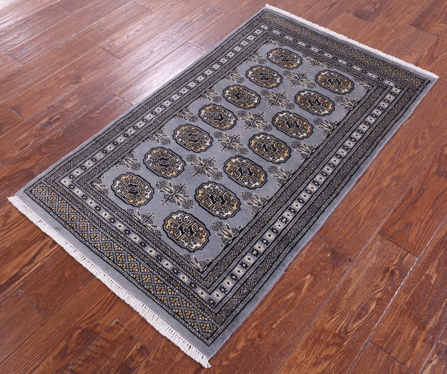 Bokhara Hand Knotted Wool Rug - 2' 6" X 4' 2" - Golden Nile