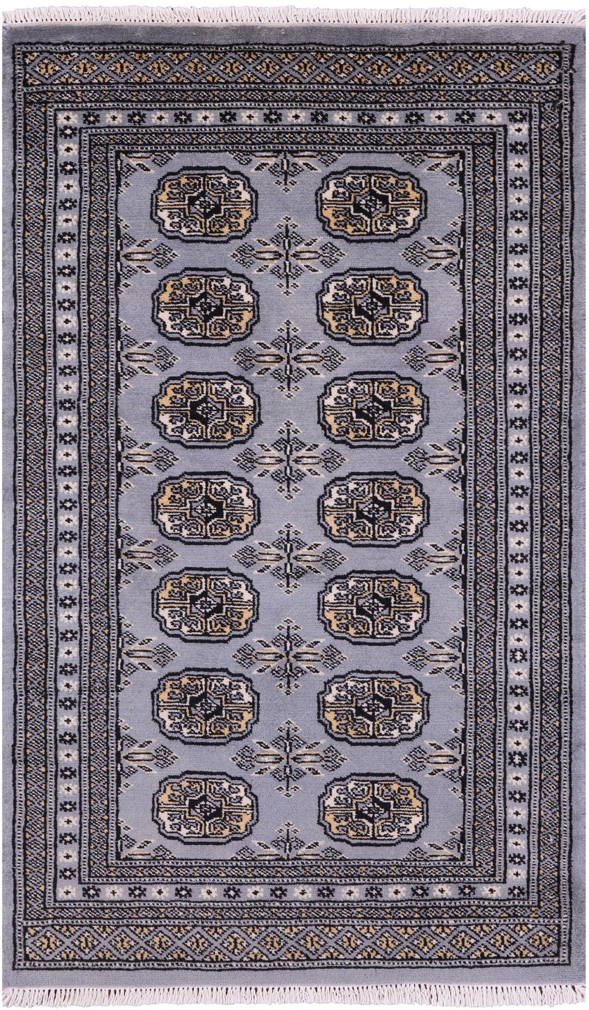 Bokhara Hand Knotted Wool Rug - 2' 6" X 4' 2" - Golden Nile