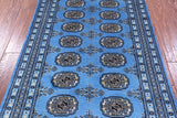 Blue Bokhara Hand Knotted Wool Rug - 2' 7" X 4' 0" - Golden Nile