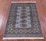 Bokhara Hand Knotted Wool Rug - 2' 7" X 3' 11" - Golden Nile