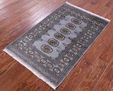 Bokhara Hand Knotted Wool Rug - 2' 7" X 3' 11" - Golden Nile