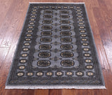 Bokhara Hand Knotted Wool Rug - 3' 2" X 4' 11" - Golden Nile
