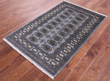 Bokhara Hand Knotted Wool Rug - 3' 2" X 4' 11" - Golden Nile