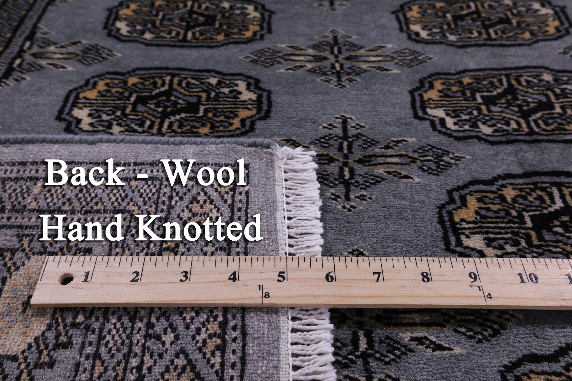 Bokhara Hand Knotted Wool Rug - 3' 2" X 4' 11" - Golden Nile