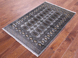 Bokhara Hand Knotted Wool Rug - 3' 0" X 4' 9" - Golden Nile