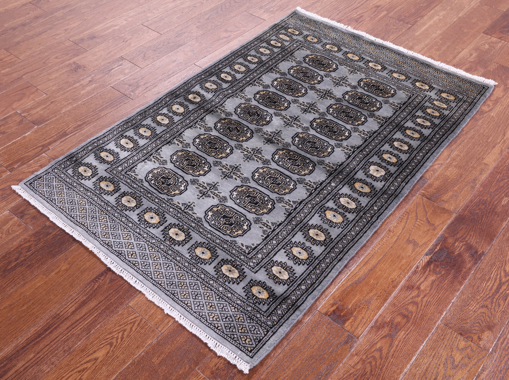 Bokhara Hand Knotted Wool Rug - 3' 0" X 4' 9" - Golden Nile