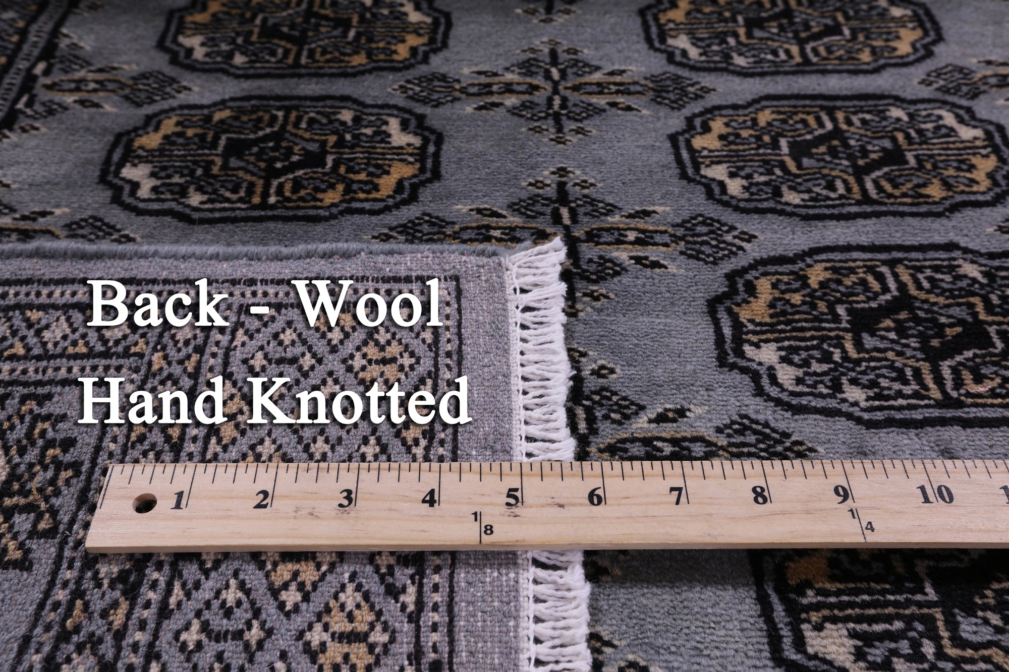Bokhara Hand Knotted Wool Rug - 3' 0" X 4' 9" - Golden Nile