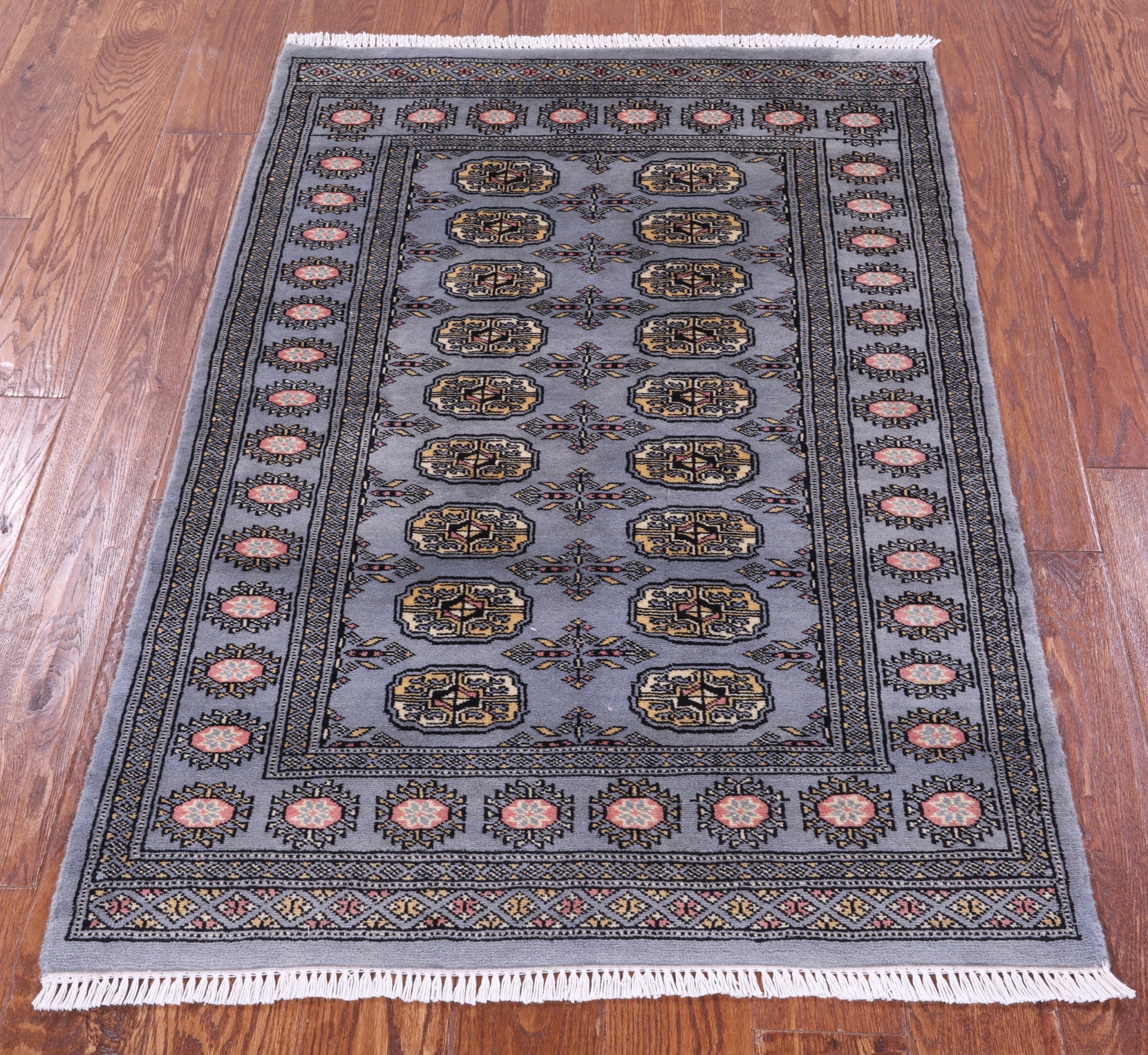 Bokhara Hand Knotted Wool Rug - 3' 0" X 4' 5" - Golden Nile