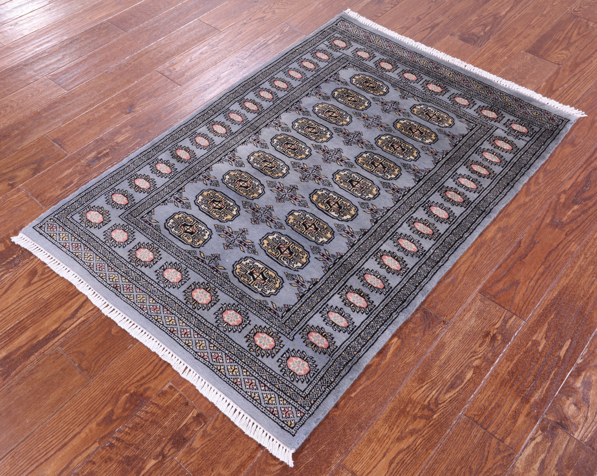 Bokhara Hand Knotted Wool Rug - 3' 0" X 4' 5" - Golden Nile