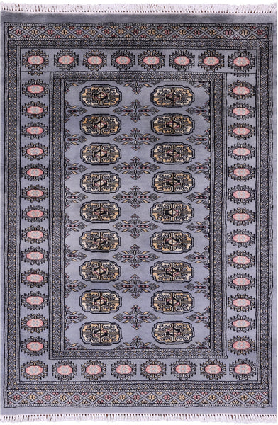 Bokhara Hand Knotted Wool Rug - 3' 0" X 4' 5" - Golden Nile