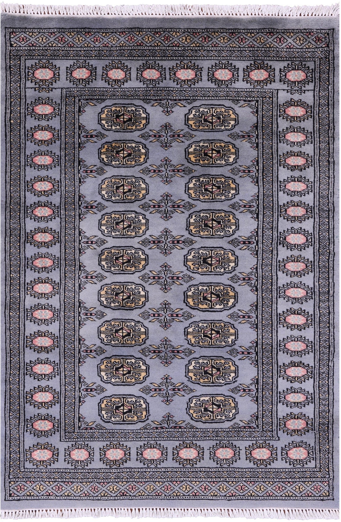 Bokhara Hand Knotted Wool Rug - 3' 0" X 4' 5" - Golden Nile