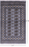 Bokhara Hand Knotted Wool Rug - 3' 1" X 4' 10" - Golden Nile