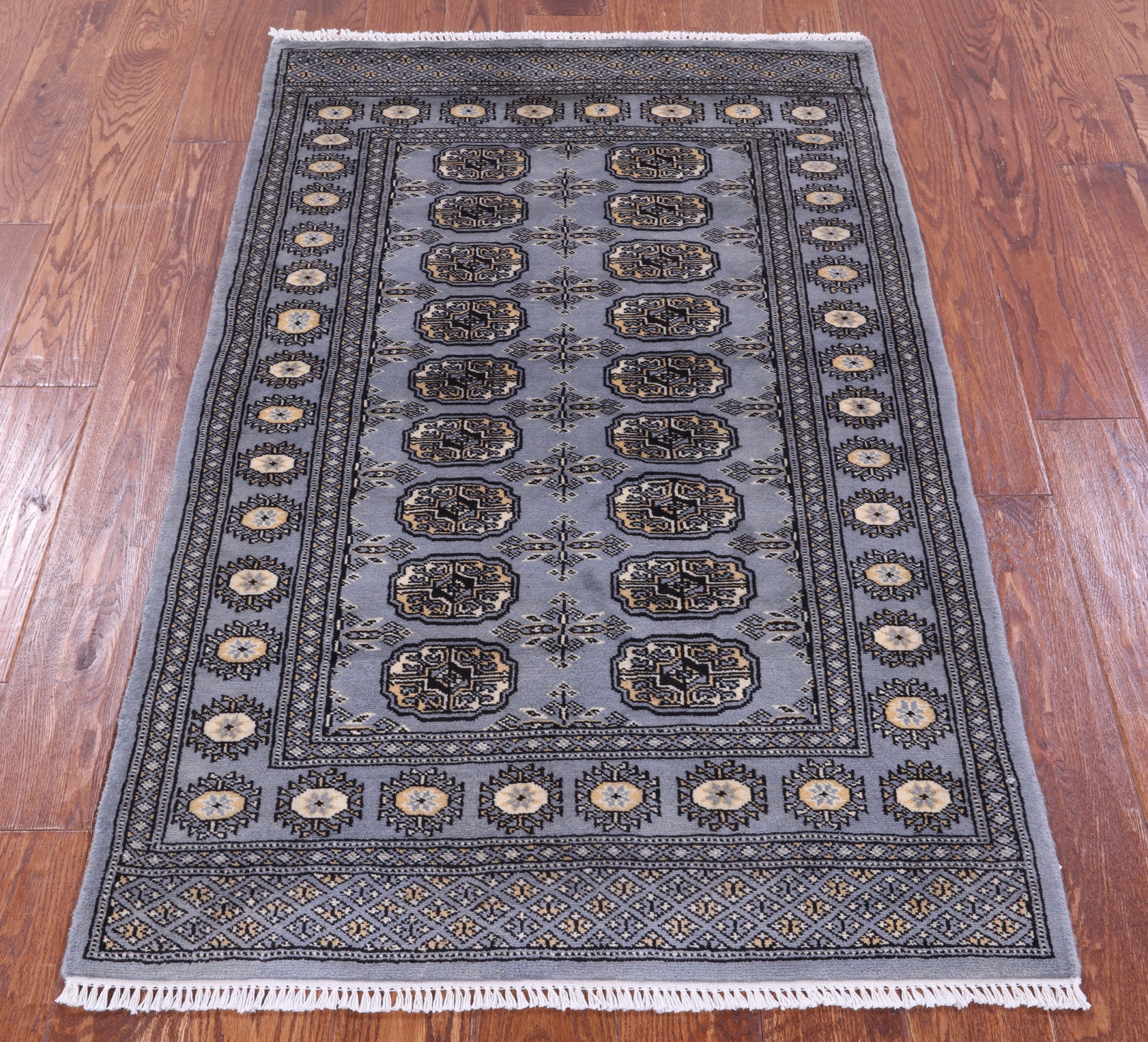 Bokhara Hand Knotted Wool Rug - 3' 1" X 4' 10" - Golden Nile