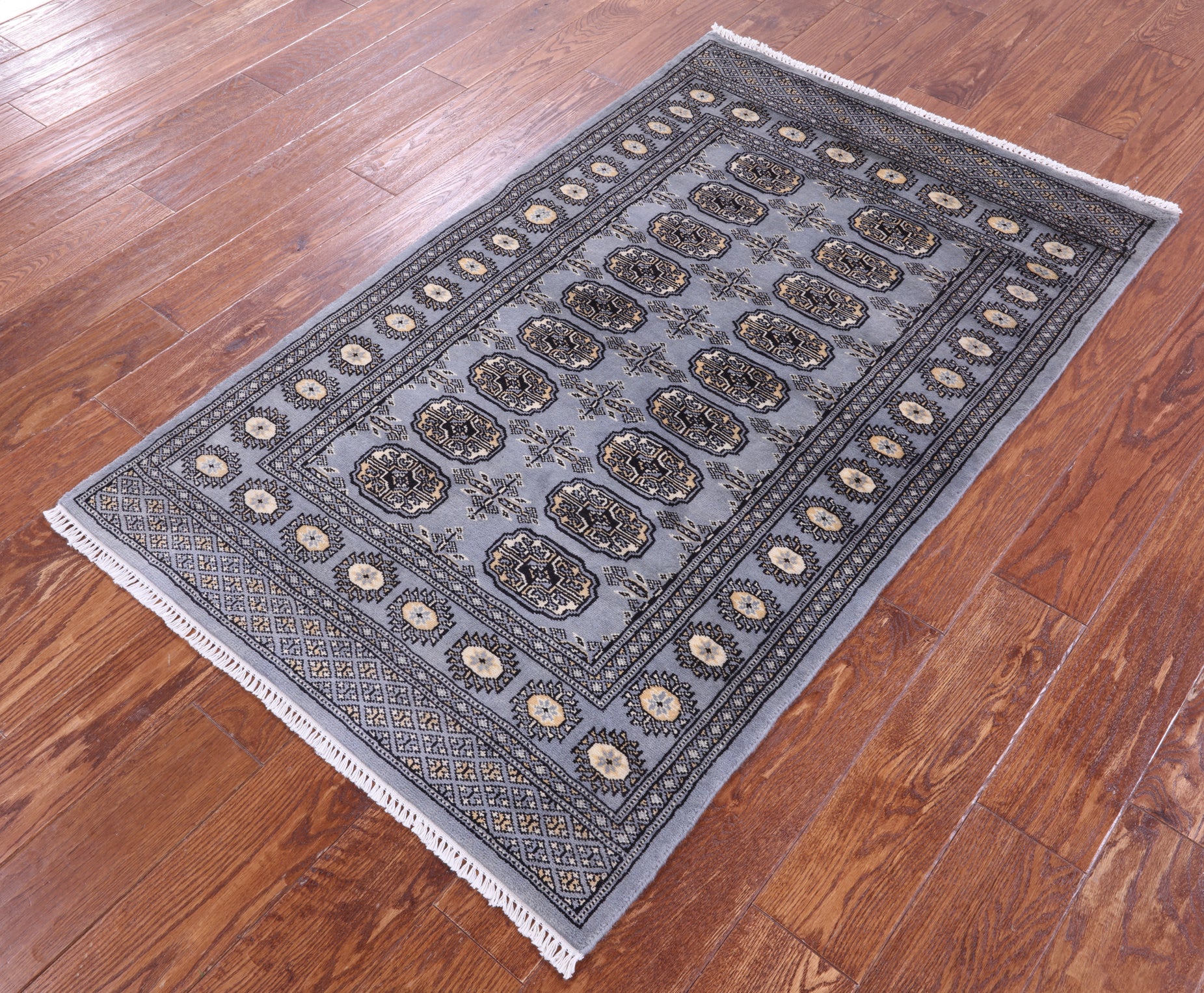 Bokhara Hand Knotted Wool Rug - 3' 1" X 4' 10" - Golden Nile