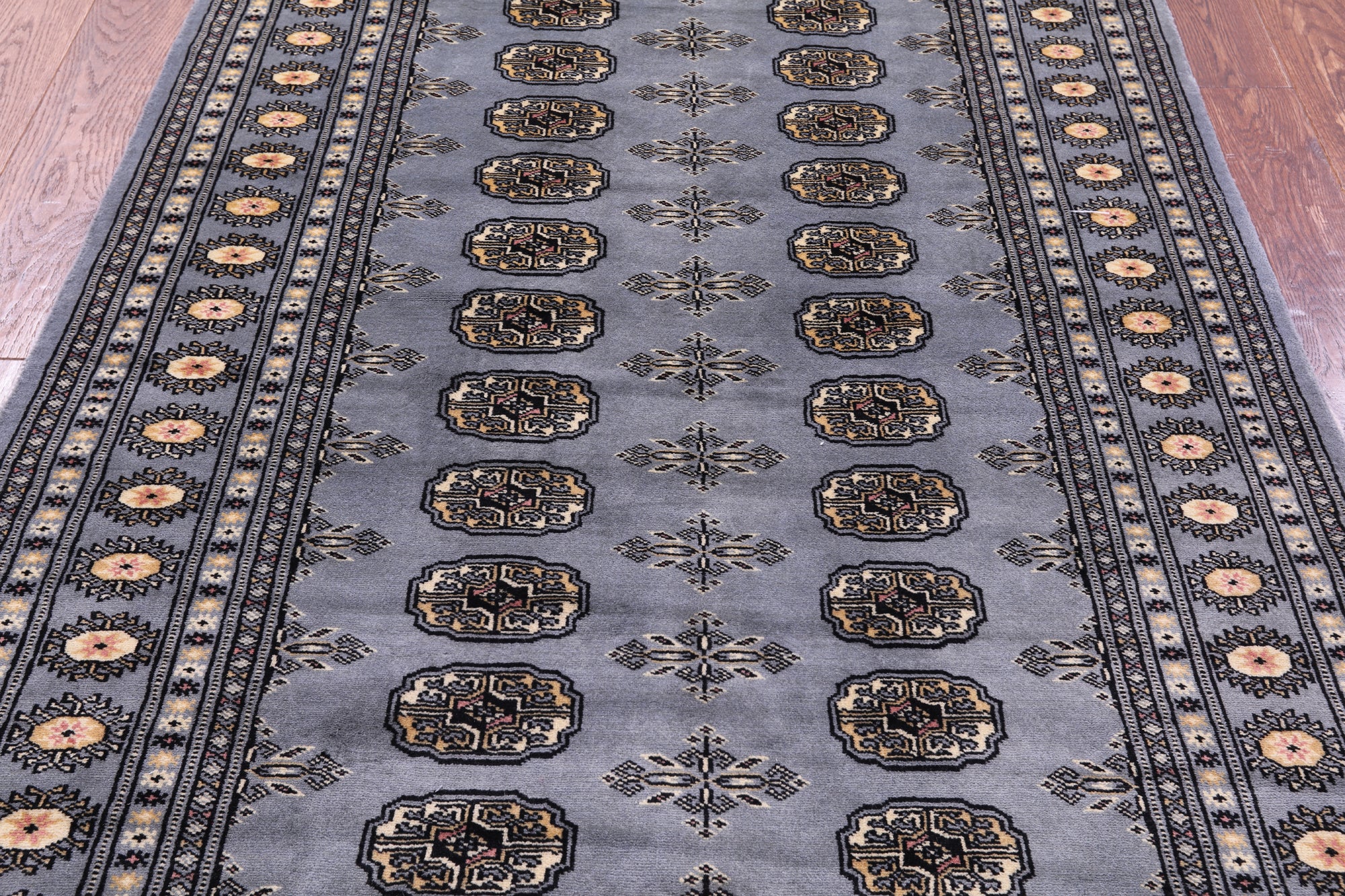 Bokhara Hand Knotted Wool Rug - 4' 2" X 5' 10" - Golden Nile