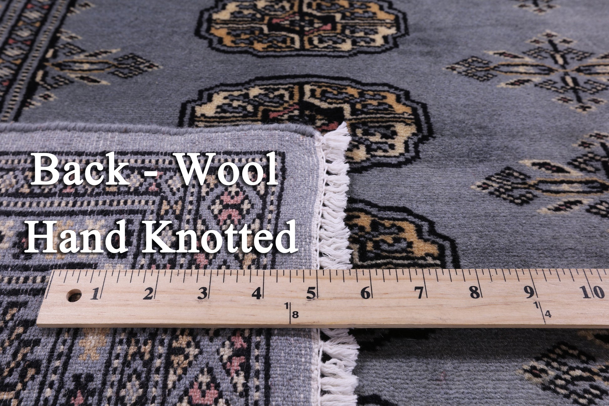 Bokhara Hand Knotted Wool Rug - 4' 2" X 5' 10" - Golden Nile