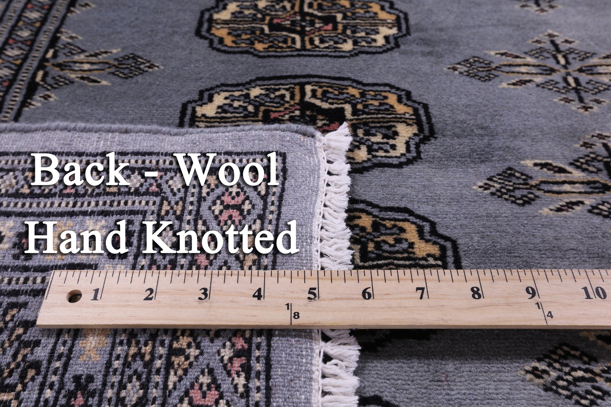 Bokhara Hand Knotted Wool Rug - 4' 2" X 5' 10" - Golden Nile