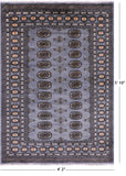 Bokhara Hand Knotted Wool Rug - 4' 2" X 5' 10" - Golden Nile