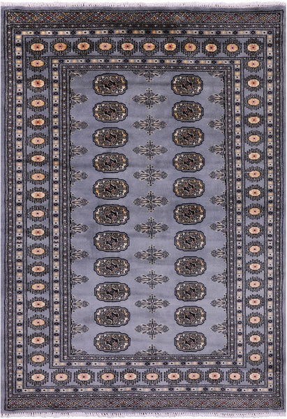 Bokhara Hand Knotted Wool Rug - 4' 2" X 5' 10" - Golden Nile