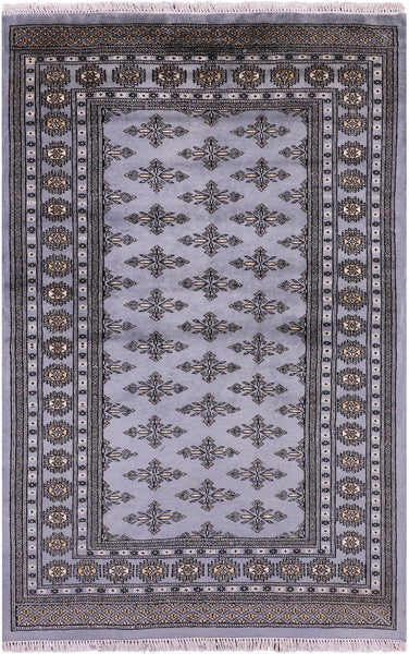 Bokhara Hand Knotted Wool Rug - 3' 11" X 6' 0" - Golden Nile