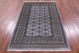 Bokhara Hand Knotted Wool Rug - 3' 11" X 6' 0" - Golden Nile