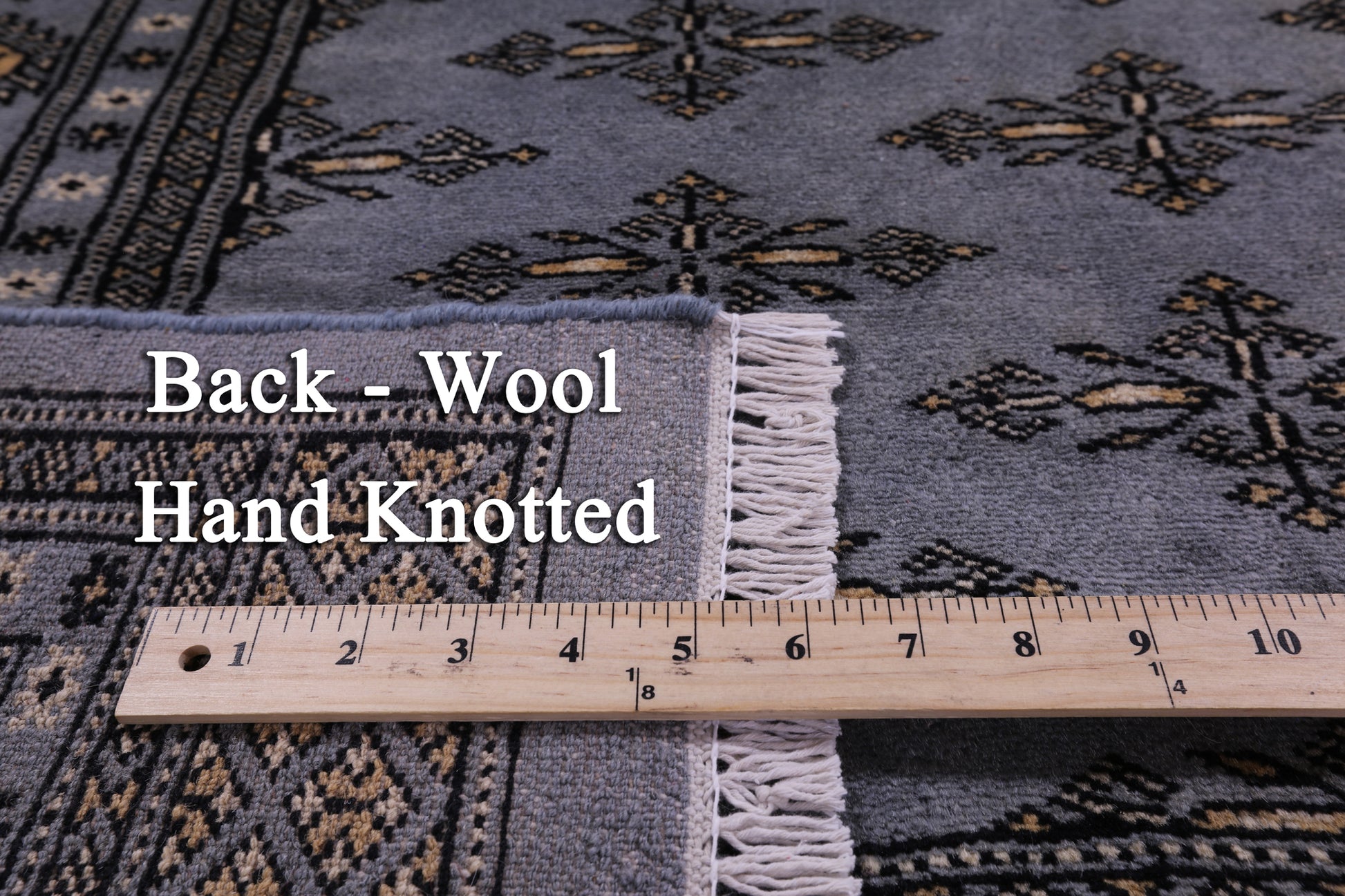 Bokhara Hand Knotted Wool Rug - 3' 11" X 6' 0" - Golden Nile