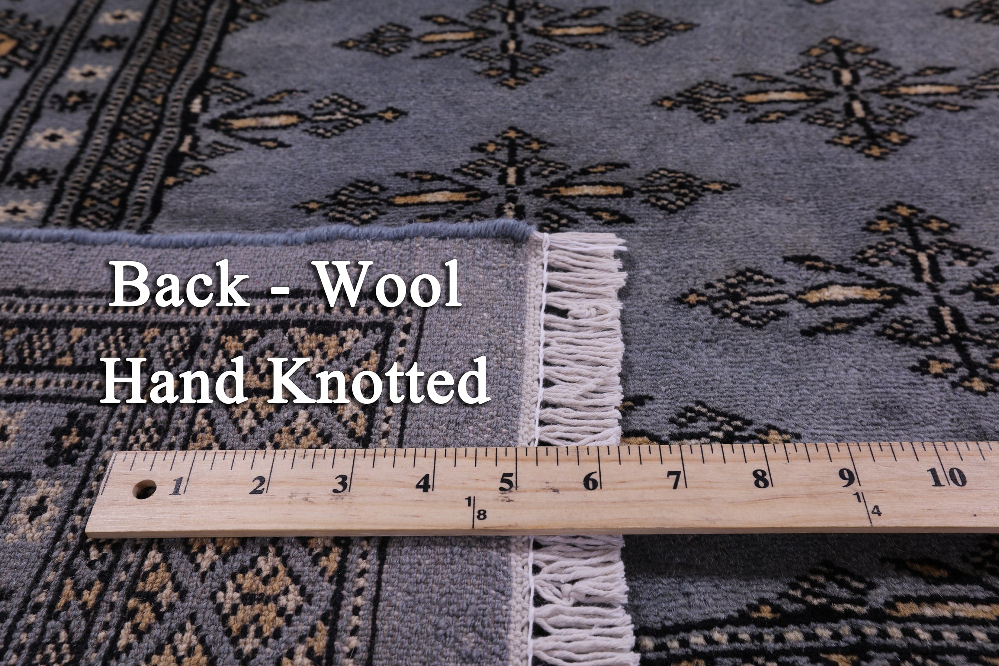 Bokhara Hand Knotted Wool Rug - 3' 11" X 6' 0" - Golden Nile