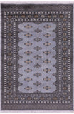 Bokhara Hand Knotted Wool Rug - 4' 0" X 5' 10" - Golden Nile