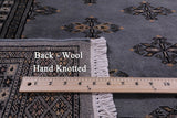 Bokhara Hand Knotted Wool Rug - 4' 0" X 5' 10" - Golden Nile