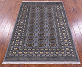 Bokhara Handmade Wool Rug - 4' 1" X 6' 0" - Golden Nile